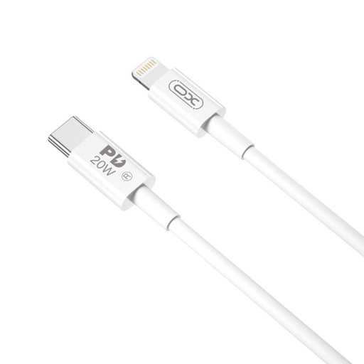 XO NB-Q189B USB-C–Lightning datový kabel (Bílá) – 2 m, PD 20W