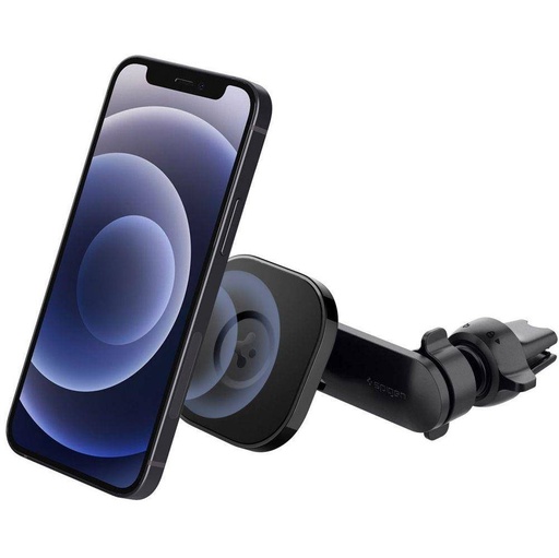 Spigen ITS12 držák do auta (na ventilační mřížku), magnetický autní držák na telefon, MagSafe-kompatibilis (na ventilační mřížku), černá