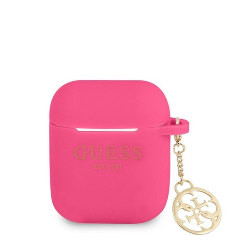 AirPods 1/2 Guess 4G Charms pouzdro (Růžová) - GUA2LSC4EF