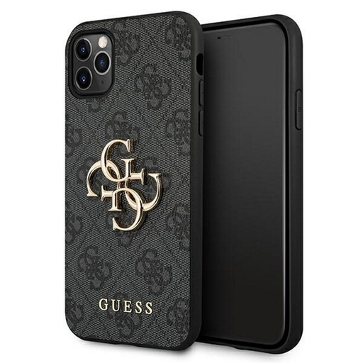Apple iPhone 13 Pro Max Guess PU 4G Metal Logo pouzdro (Šedá) - GUHCP13X4GMGGR