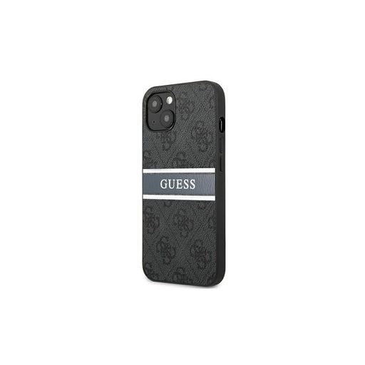 Apple iPhone 13 mini Guess PU 4G Printed Stripe pouzdro (Šedá) - GUHCP13S4GDGR