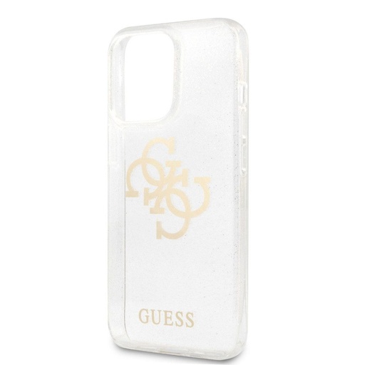 Apple iPhone 13 Pro Guess TPU Big 4G Full Glitter pouzdro (Průhledný) – GUHCP13LPCUGL4GTR