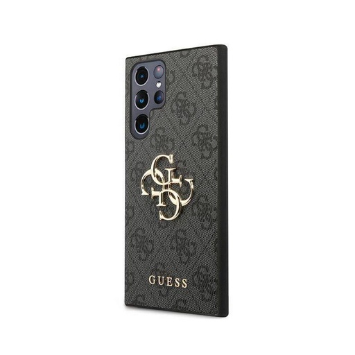Samsung Galaxy S22 Ultra Guess PU 4G Metal Logo pouzdro (Šedá) - GUHCS22L4GMGGR