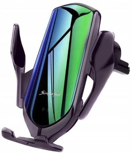 R1 držák do auta (na ventilační mřížku), bezdrátový držák do auta/nabíječka automatický svorka inteligentní se senzorem (10W), fialová