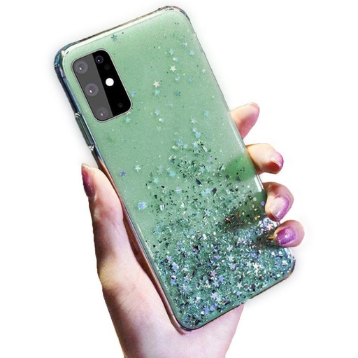 Apple iPhone 11 sequins glue glitter třpytivý silikonový zadní kryt (Zelená)