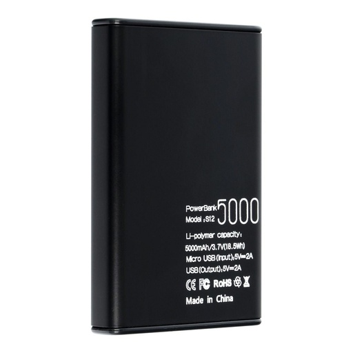 Pureidea S12 power bank, 5000 mAh, černá