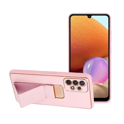 Samsung Galaxy A52 4G/A52 5G/A52s 5G kůže ochranné pouzdro výsuvný se stojanem, magnetický držák do auta kompatibilní (Růžová)
