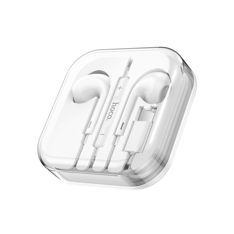 Hoco M1 Max headset (type-c), vezetékes fülhallgató Type-C csatlakozóval és mikrofonnal, fehér