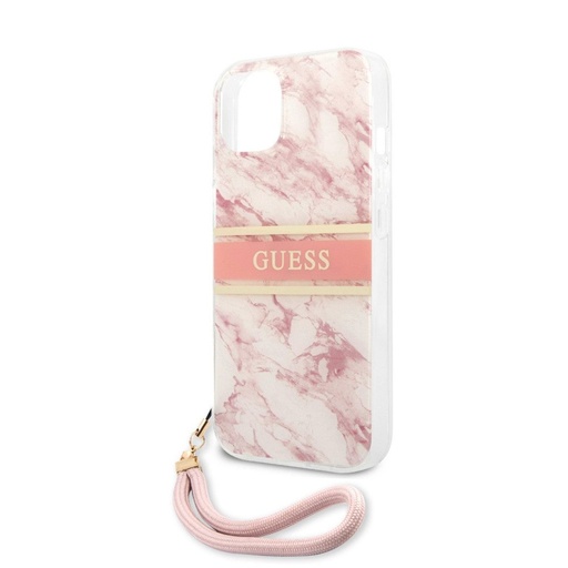 Apple iPhone 13 Guess TPU Marble Stripe pouzdro (Růžová) – GUHCP13MKMABPI
