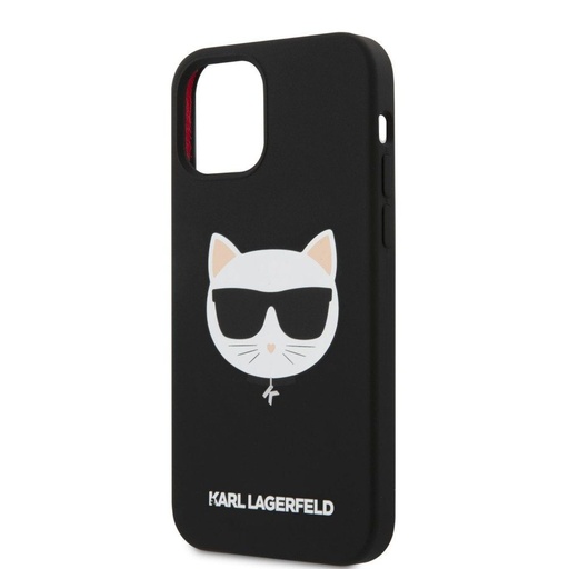 Apple iPhone 12 / iPhone 12 Pro Karl Lagerfeld Choupette Head pouzdro (Černá - KLHCP12MSLCHBK)