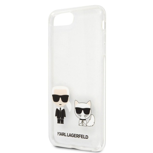 Apple iPhone 7/8 Plus Karl Lagerfeld Glitter Signature pouzdro (Průhledný) – KLHCI8LCKTR
