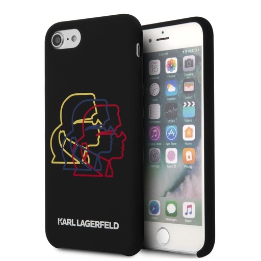 Apple iPhone 7/8/SE2020/SE2022 Karl Lagerfeld Liquid Glitter Gatsby pouzdro (Černá) – KLHCI8LGGKBK