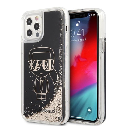 Apple iPhone 12 / iPhone 12 Pro Karl Lagerfeld glitter gatsby (Černá - KLHCP12MLGGKBK)
