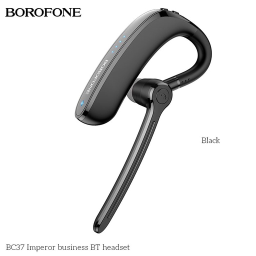 Borofone BC37 bluetooth headset, BT v5.0, 150 mAh baterie 20 hodinový hovor/hudba a 200 hodinky pohotovostní čas, černá