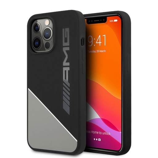 Apple iPhone 13 Pro AMG silikonový zadní kryt (černá/šedá) - AMHCP13LWGDBK
