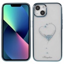Apple iPhone 13 Kingxbar wish series Swarovski köves hátlap tok (Kék)