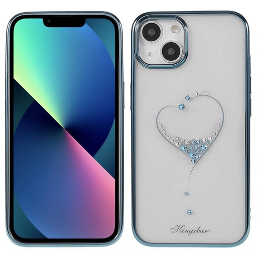Apple iPhone 13 Kingxbar wish series Swarovski s kamínky zadní kryt (Modrá)