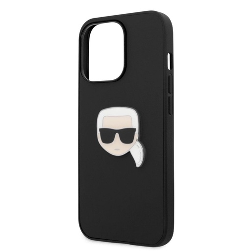 Apple iPhone 13 mini Karl Lagerfeld PU Leather Karl Head pouzdro (Černá) – KLHCP13SPKMK