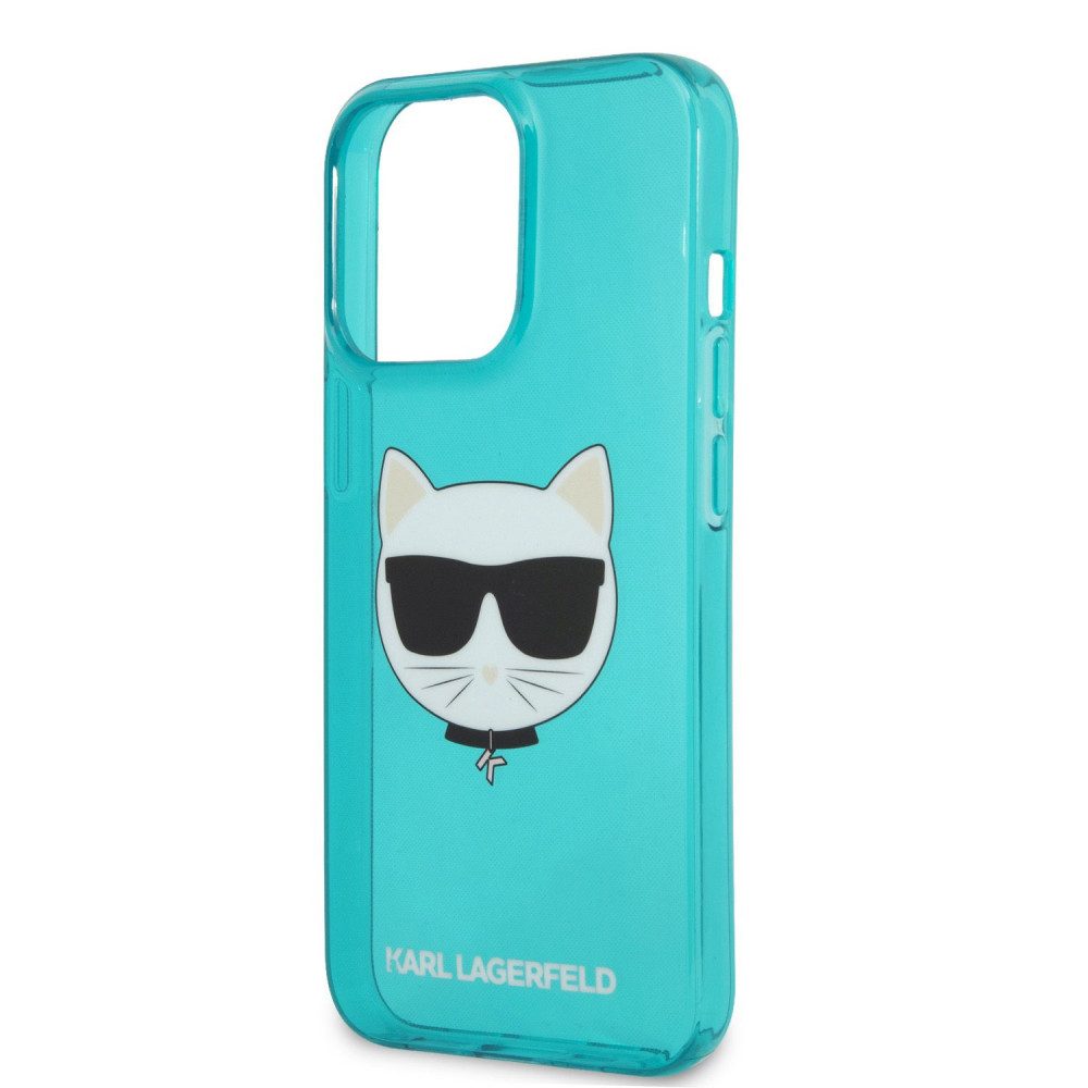 Apple iPhone 13 mini Karl Lagerfeld Choupette Head tok (Kék) – KLHCP13SCHTRB