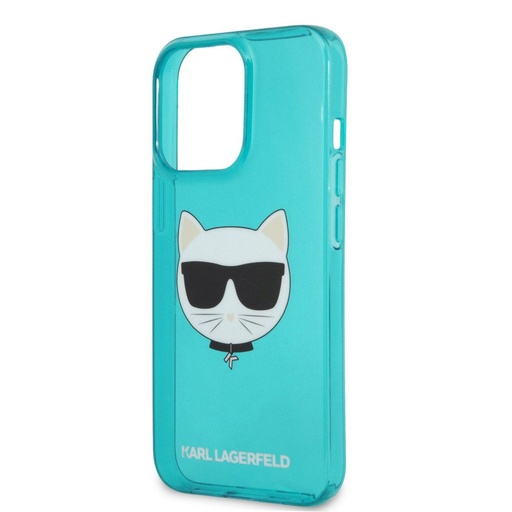 Apple iPhone 13 mini Karl Lagerfeld Choupette Head pouzdro (Modrá) – KLHCP13SCHTRB