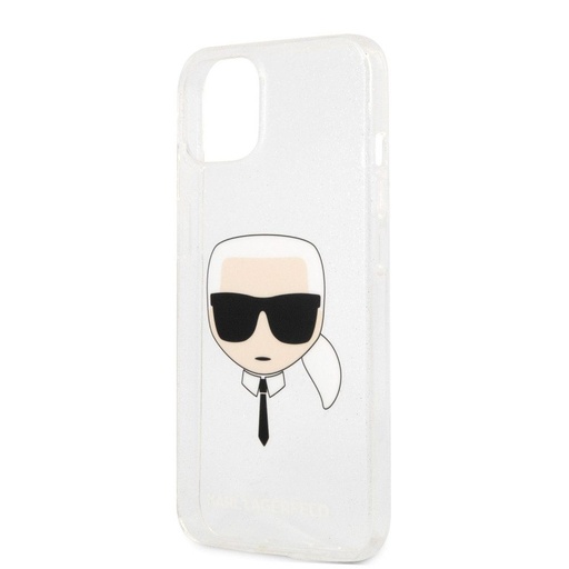 Apple iPhone 13 mini Karl Lagerfeld Karl Glitter pouzdro (Stříbrná) – KLHCP13SKHTUGLS