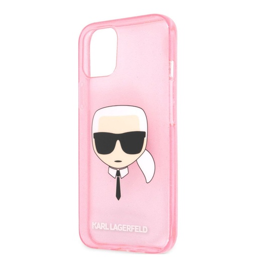 Apple iPhone 13 mini Karl Lagerfeld Karl Glitter pouzdro (Růžová) – KLHCP13SKHTUGLP