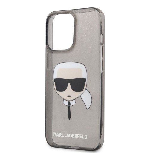 Apple iPhone 13 mini Karl Lagerfeld Karl Glitter pouzdro (Černá) – KLHCP13SKHTUGLB
