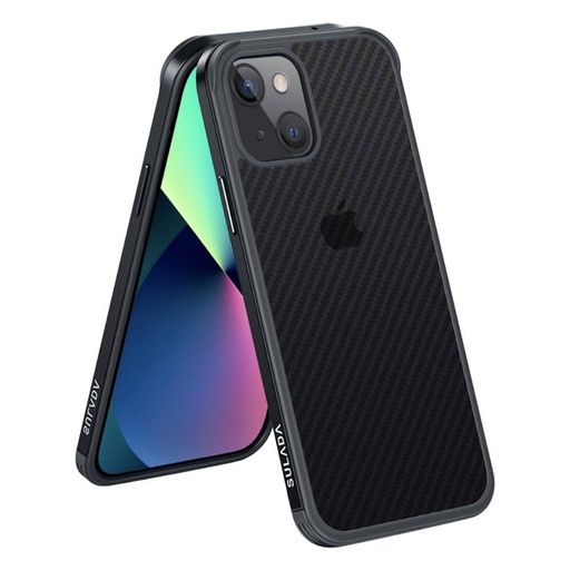 Apple iPhone 13 Mini Sulada carbon fiber zadní kryt (Černá)