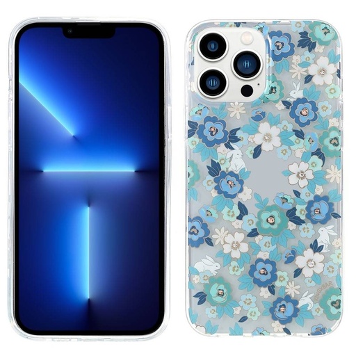 Apple iPhone 13 Pro Kingxbar brilliant Swarovski s kamínky zadní kryt (Modrá)