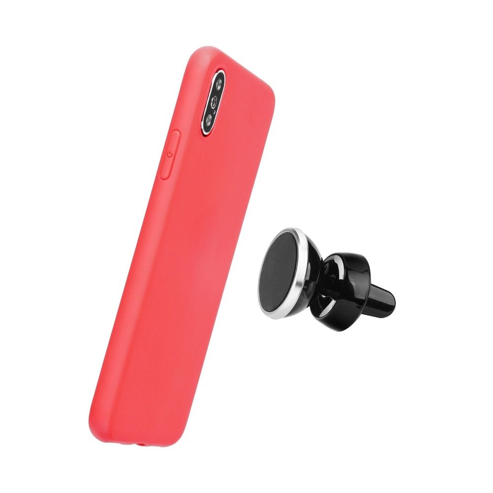 Samsung Galaxy A53 liquid silicone mágneses autós tartó kompatibilis hátlap tok (Piros)