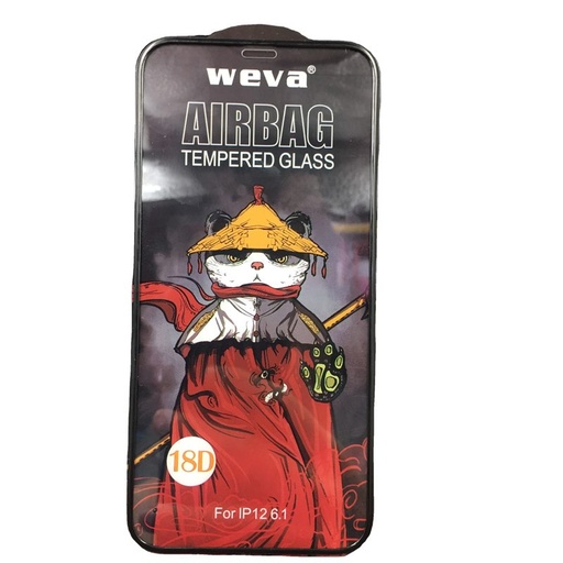 Apple iPhone 6/7/8/SE 2020/SE 2022 Weva airbag prémiový tvrzené sklo, průhledný (černá s rámečkem)