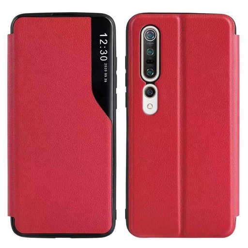 Xiaomi Redmi 10 / Redmi 10 2022 Smart view TPU knížkové pouzdro (Červená)