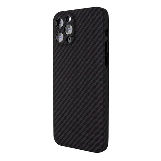 Apple iPhone 12 aramid carbon odolný proti nárazu ultratenký zadní kryt (Černá)
