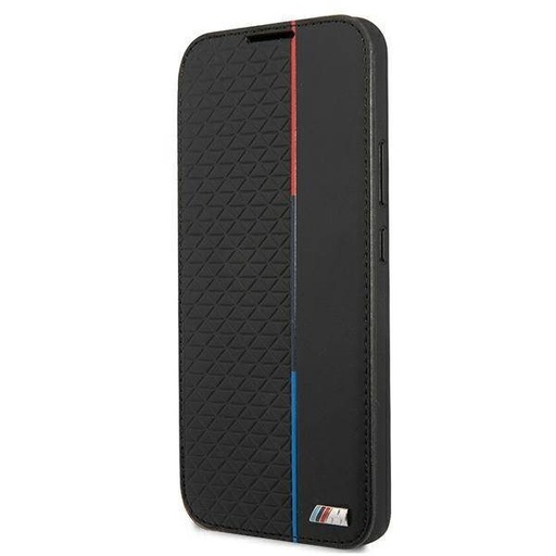 Samsung Galaxy S22 5G BMW PU knížkové pouzdro – Triangles Tricolor Line (Černá) - BMBKS22STRTBK