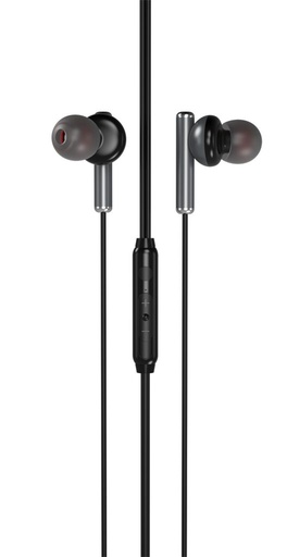 XO EP32 drátový sluchátka, s mikrofonem, 3,5mm Jack s konektorem, černá