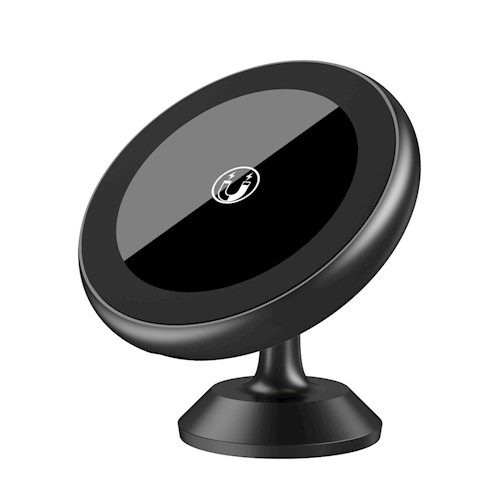 XO CX009 magnetický autní držák na telefon, na palubní desku lepicí , bezdrátový s nabíjením (max 15W), černá