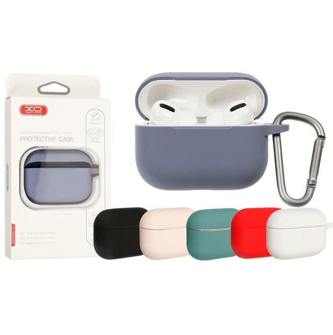 XO F70 szilikon fülhallgató tok AirPods Pro-hoz akasztóval (Zöld)