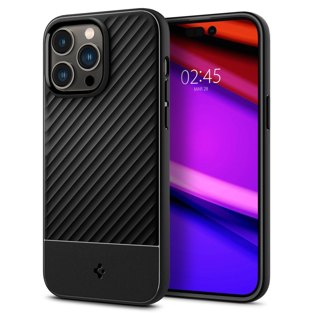 Apple iPhone 14 Pro Max Spigen core armor prémium hátlap tok (Fekete)