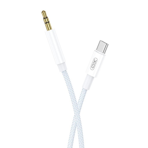 XO NB-R211B USB-C–3.5 mm audio kabel (Bílá–Modrá)