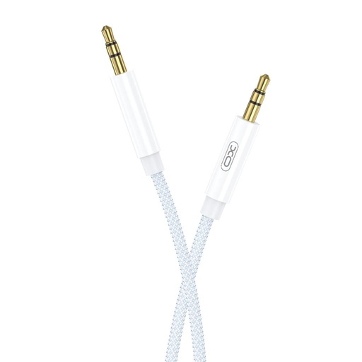 XO NB-R211C 3.5 mm–3.5 mm audio kabel (Bílá–Modrá)