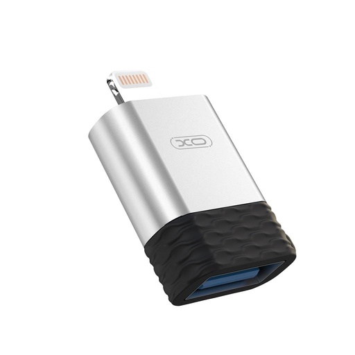 XO NB186 lightning adapter Lightning-USB-A adaptér, stříbrná