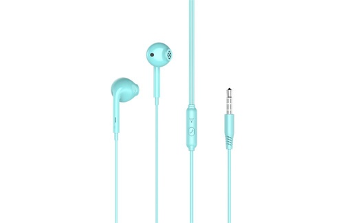 XO EP28 drátový sluchátka (Zelená) – jack 3,5 mm s konektorem