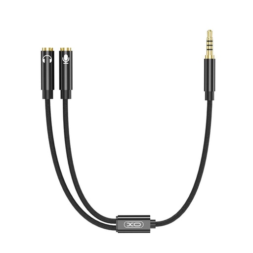 XO NB-R197 2 az 1-ben 3,5 mm-es jack adapter – mikrofon + hangkimenet (Černá)
