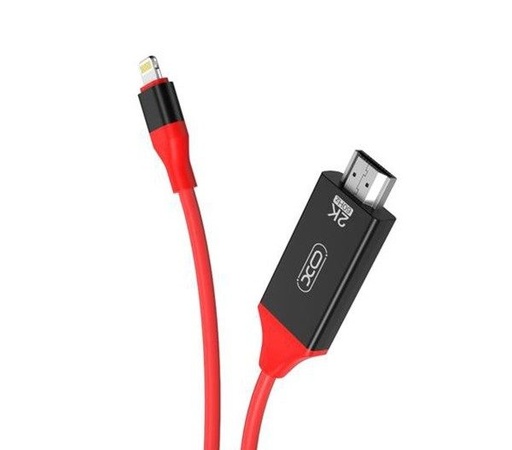 XO GB006 lightning konektor - HDMI adaptér, černá