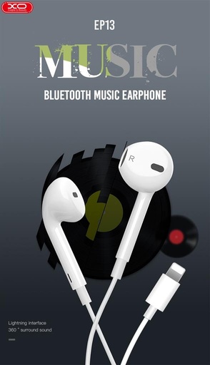 XO EP13 bluetooth-os drátový sluchátka, s mikrofonem,Lightning s konektorem, bílá