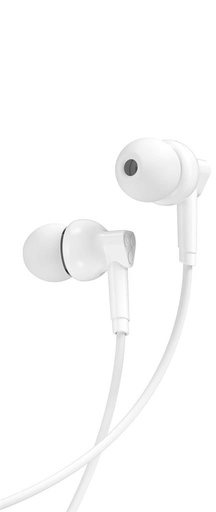 XO EP33 drátový sluchátka, s mikrofonem, 3,5mm Jack s konektorem, bílá