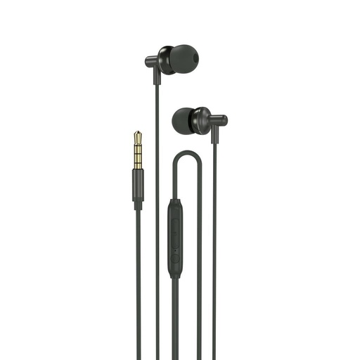 XO EP35 drátový sluchátka, s mikrofonem, 3,5mm Jack s konektorem, zelená