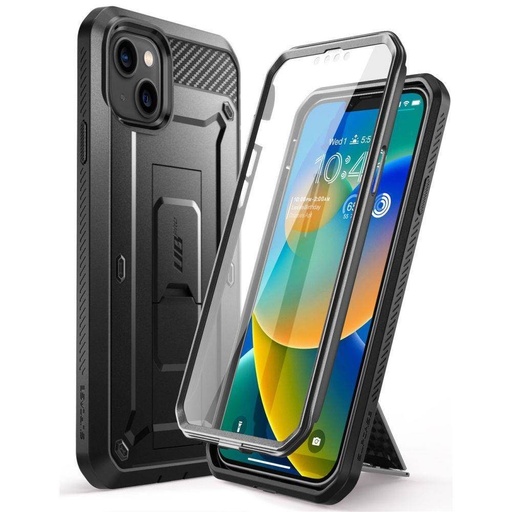 Apple iPhone 13 / 13 Pro / 14 Supcase Unicorn beetle odolný zadní kryt s předním panelem (Černá)