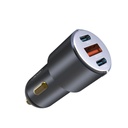 XO CC45 autós gyorstöltő 2 PD + QC 3.0 csatlakozóval type-c kábellel, fekete-fehér