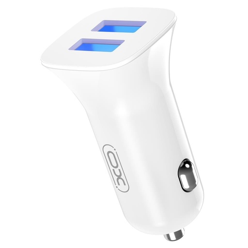 XO CC31 autní nabíječka (2xUSB port), bílá